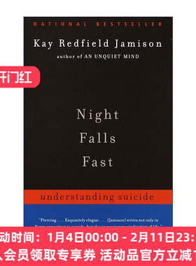 英文原版 Night Falls Fast 夜骤然而降 理解自杀心理 抑郁症 躁郁之心作者Kay Redfield Jamison 英文版 进口英语原版书籍