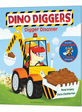 华研原版 英文原版绘本 Digger Disaster 小恐龙挖掘机 挖掘机灾难 英文版 进口英语原版书籍