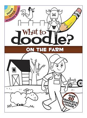 英文原版 What to Doodle On the Farm 在农场涂鸦画什么 儿童益智游戏活动书 场景绘画 英文版 进口英语原版书籍