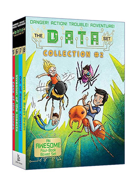 英文原版 The DATA Set Collection #2 Boxed Set 科学小组5-8册盒装 科学冒险章节书 英文版 进口英语原版书籍
