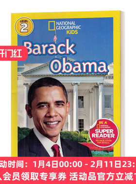 英文原版 National Geographic Kids Readers L2 Barack Obama 国家地理分级读物第2级 巴拉克奥巴玛 英文版 进口英语原版书籍