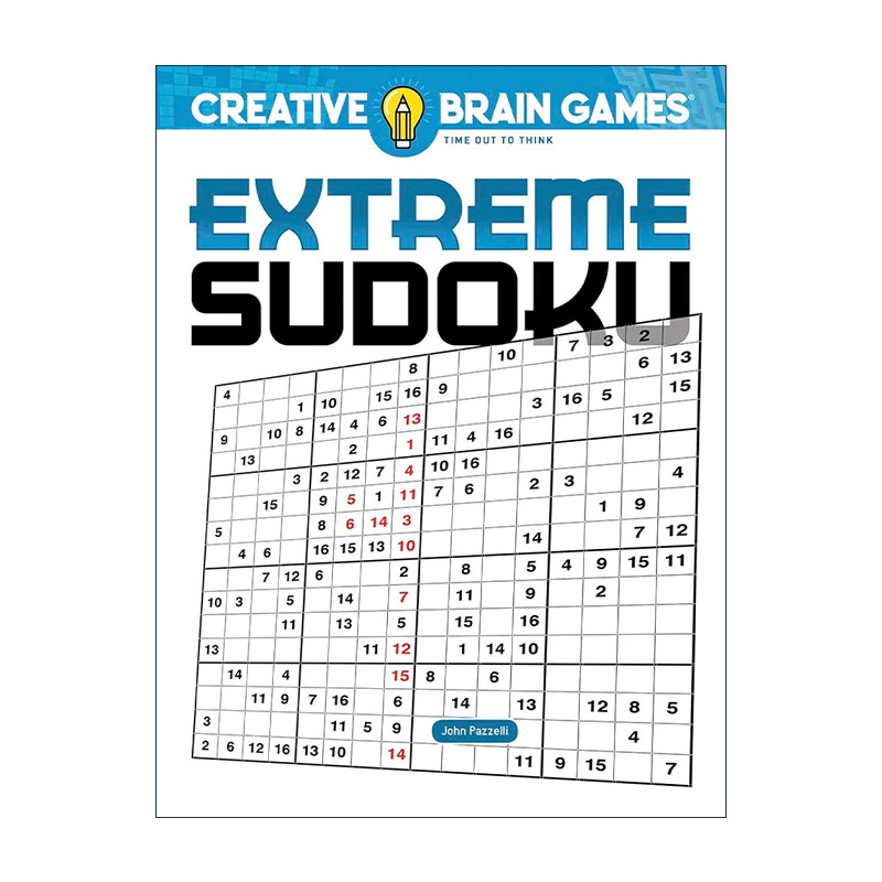 英文原版 Creative Brain Games Extreme Sudoku 创意脑力游戏 极限数独 谜题 John Pazzelli 英文版 进口英语原版书籍