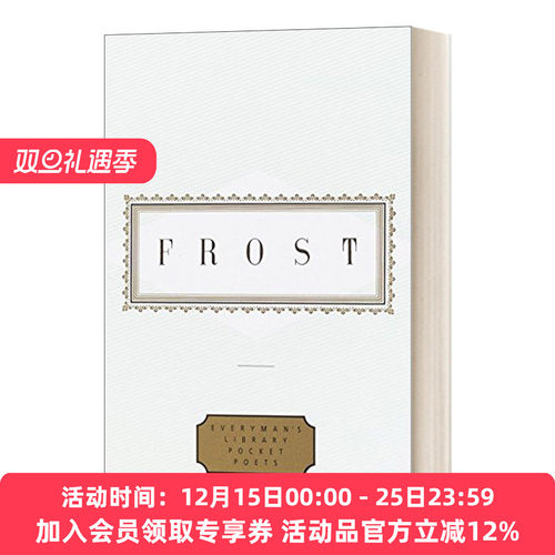 英文原版小说 Frost Poems Edited by John Hollander 罗伯特·弗罗斯特 诗歌 人人图书馆口袋诗人系列 精装 英文版 进口英语书籍