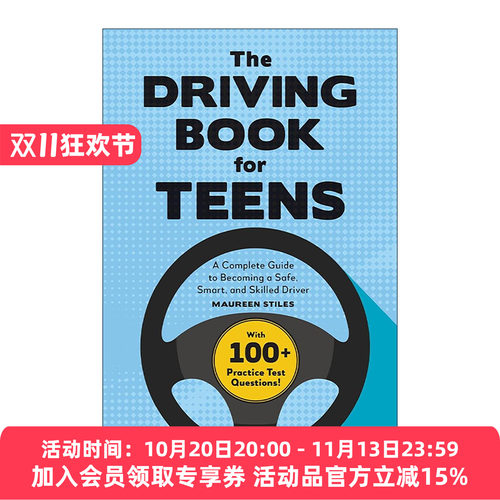 英文原版 The Driving Book for Teens 青少年驾驶学习指南 成为安全 聪明和熟练的司机 备考练习 Maureen Stiles进口英语原版书籍