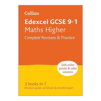英文原版 Collins Edexcel GCSE 9-1 Maths Higher Complete Revision and Practice 柯林斯英国爱德思GCSE考试数学进阶完整复习与