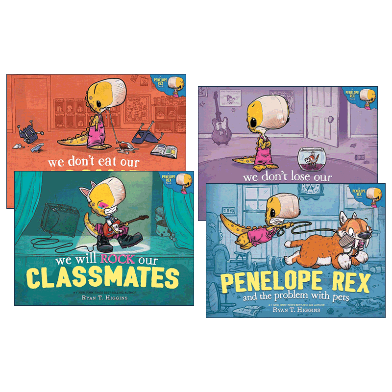英文原版 Penelope Rex 小恐龙雷克斯系列4册 儿童精装绘本 Ryan T. Higgins 英文版 进口英语原版书籍
