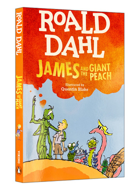 华研原版 罗尔德达尔 詹姆斯与大仙桃 英文原版 Roald Dahl James and the Giant Peach 飞天巨桃历险记配插图 英文版进口书籍