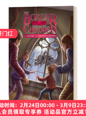 英文原版 The Mystery of the Grinning Gargoyle 咧嘴笑的石像鬼之谜 棚车少年137 The Boxcar Children Mysteries 进口英语书籍