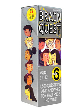 brainquest 大脑任务智力开发卡片6年级11-12岁 英文原版 Brain Quest Grade 6 美国小学生全科练习 英文版进口原版英语益智问答卡