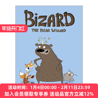 英文原版 Bizard the Bear Wizard 熊巫师比扎德 儿童全彩搞笑漫画 Chrissie Krebs 英文版 进口英语原版书籍