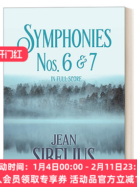 英文原版 Symphonies Nos. 6 and 7 in Full Score  西贝柳斯第六交响曲和第七交响曲全谱 英文版 进口英语原版书籍