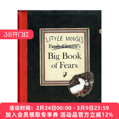 英文原版 Little Mouse's Big Book of Fears 小老鼠的恐惧的大书 精装绘本翻翻书 格林威奖得主Emily Gravett 进口英语原版书籍
