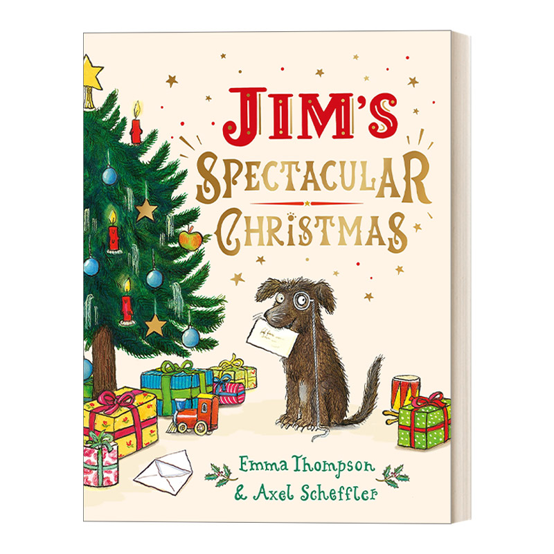 英文原版 Jim's Spectacular Christmas 吉姆狗的圣诞故事 咕噜牛插画师阿克塞尔·舍夫勒 精装 英文版 进口英语原版书籍