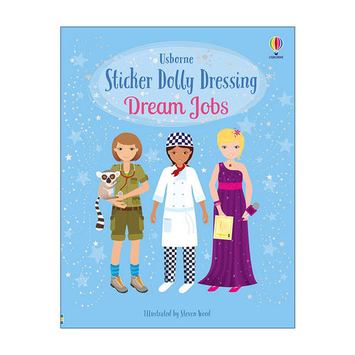 英文原版 Sticker Dolly Dressing Dream Jobs 多莉贴纸 梦想职业打扮 英文版 进口英语原版书籍