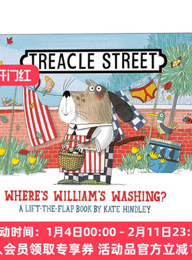 英文原版 Treacle Street Where's Williams Washing 威廉的洗衣篮不见了 Kate Hindley 纸板书 英文版 进口英语原版书籍