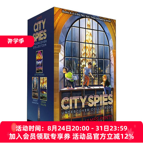 英文原版 City Spies Undercover Collection 城市间谍4-6册盒装 精装 青少年冒险故事 英文版 进口英语原版书籍