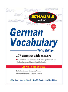 原版 Schaum's Outline of German Vocabulary 全美经典学习指导系列 德语词汇 第3版 进口原版书籍