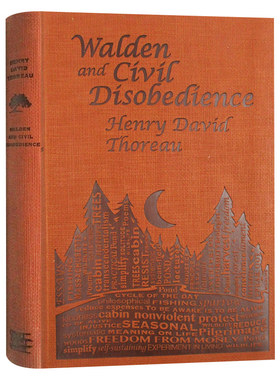 华研原版 瓦尔登湖英文版 Walden and Civil Disobedience 英文原版书  经典名著 梭罗作品 皮革版进口原版书籍