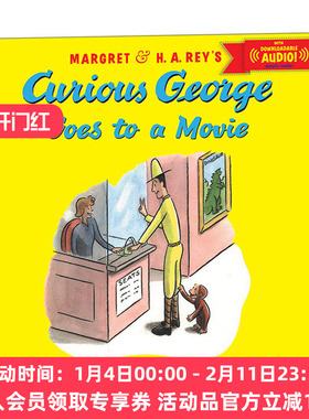 好奇猴乔治去电影院 英文原版 Curious George Goes to a Movie with downloadable audio 音频可下载 英文版 进口英语原版书籍