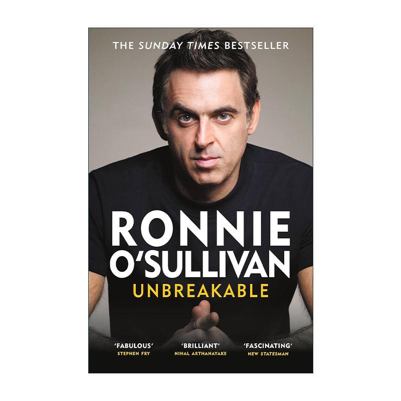 英文原版 Unbreakable 坚不可摧 牢不可破 斯诺克运动员罗尼奥沙利文自传 英文版 进口英语原版书籍