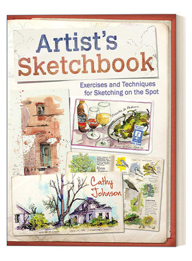 世界绘画经典教程 英文原版 Artist's Sketchbook 水彩奶奶Cathy Johnson的写生精要 凯茜·约翰逊 英文版 进口英语原版书籍