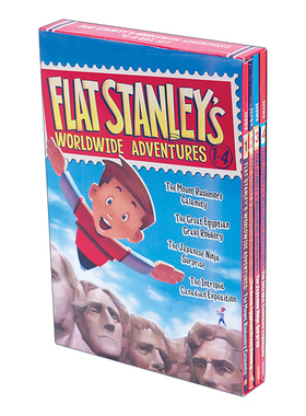 纸片人斯坦利的世界冒险1-4盒 英文原版 The Flat Stanley's Worldwide Adventures 儿童章节书 悬疑探险 英文版 进口英语书籍