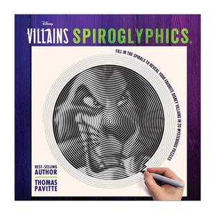 英文原版 Disney Villains Spiroglyphics 螺旋形文字 迪士尼恶棍 解压 英文版 进口英语原版书籍