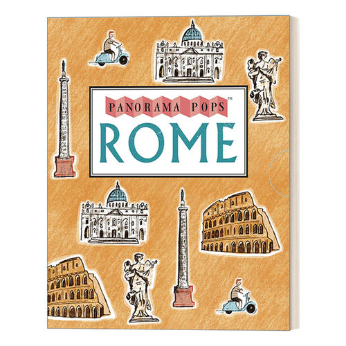英文原版绘本 Rome Panorama Pops 纸上城市全景立体书 罗马 历史建筑知识文化 精装 英文版 进口英语原版书籍