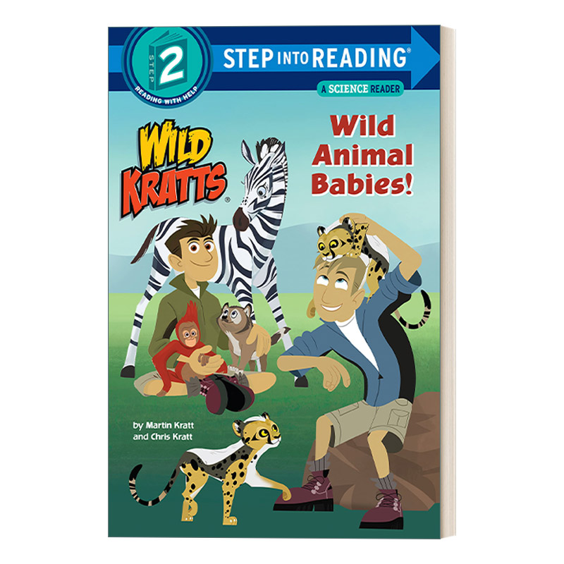 英文原版 Step into Reading 2 - Wild Animal Babies! Wild Kratts 动物兄弟 野外动物宝宝 英文版 进口英语原版书籍