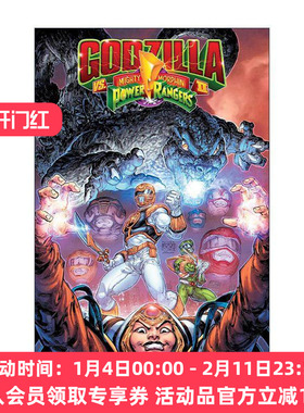 英文原版 哥斯拉大战美版恐龙战队2 Godzilla Vs. The Mighty Morphin Power Rangers II 超凡战队 IDW漫画 进口英语原版书籍