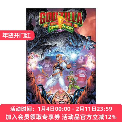 英文原版 哥斯拉大战美版恐龙战队2 Godzilla Vs. The Mighty Morphin Power Rangers II 超凡战队 IDW漫画 进口英语原版书籍