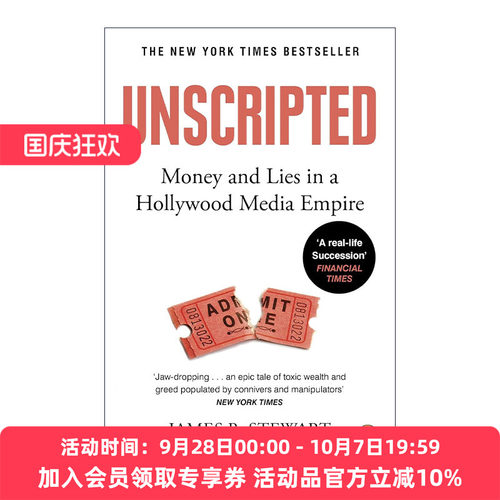 英文原版 Unscripted 无脚本 好莱坞巨头派拉蒙公司与雷德斯通家族斗争密事 英文版 进口英语原版书籍