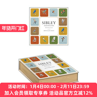 英文原版 Sibley Backyard Birds Matching Game 西布利后院观鸟配对游戏 儿童活动卡片 增强记忆力 集中力 培养手眼协调能力