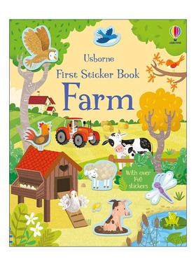 英文原版 Usborne First Sticker Book Farm 农场主题贴纸书 140多张贴纸 尤斯伯恩儿童启蒙认知益智游戏 英文版 进口英语原版书籍