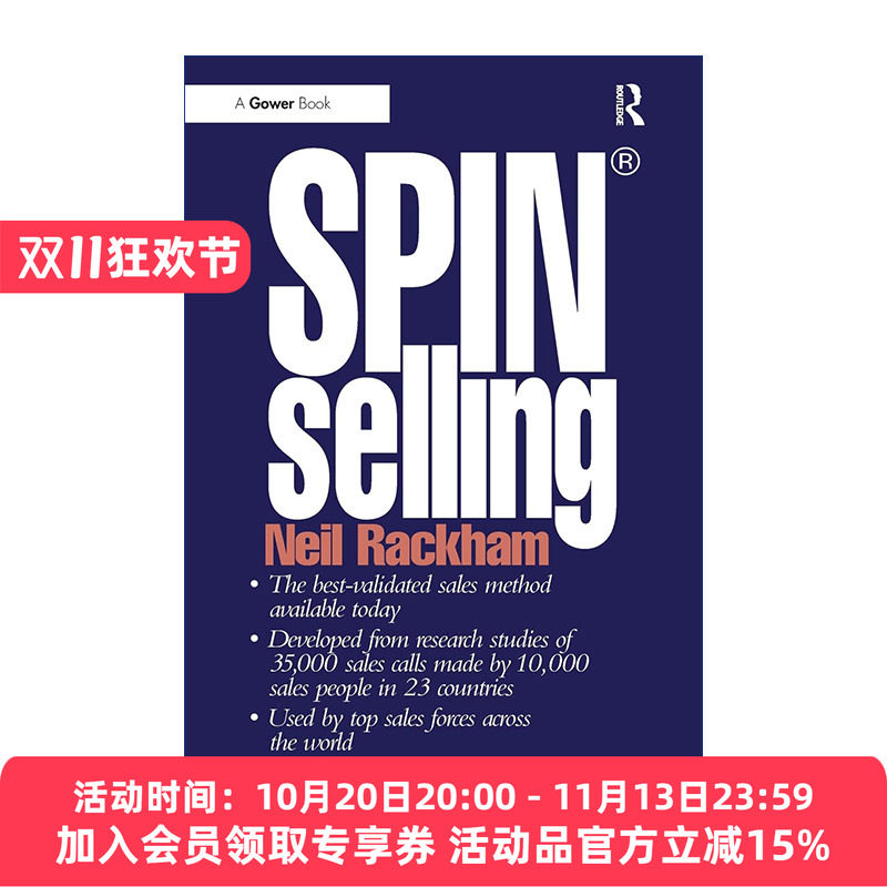 销售巨人 英文原版 SPIN -Selling 大订单销售手册 SPIN销售法 尼尔雷克汉姆 英文版 进口英语原版书籍