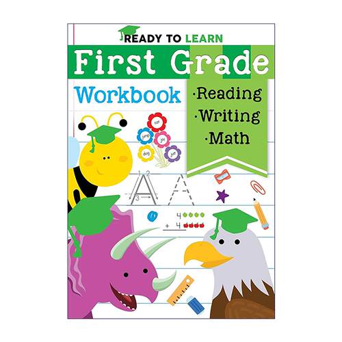 英文原版 Ready To Learn First Grade Workbook 准备学 一年级 综合练习册 英文版 进口英语原版书籍