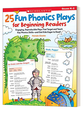 英文原版 25 Fun Phonics Plays 学乐25个有趣的拼音游戏 低幼亲子英语学习 自然拼读 英文启蒙 童话故事 英文版 进口英语原版书籍