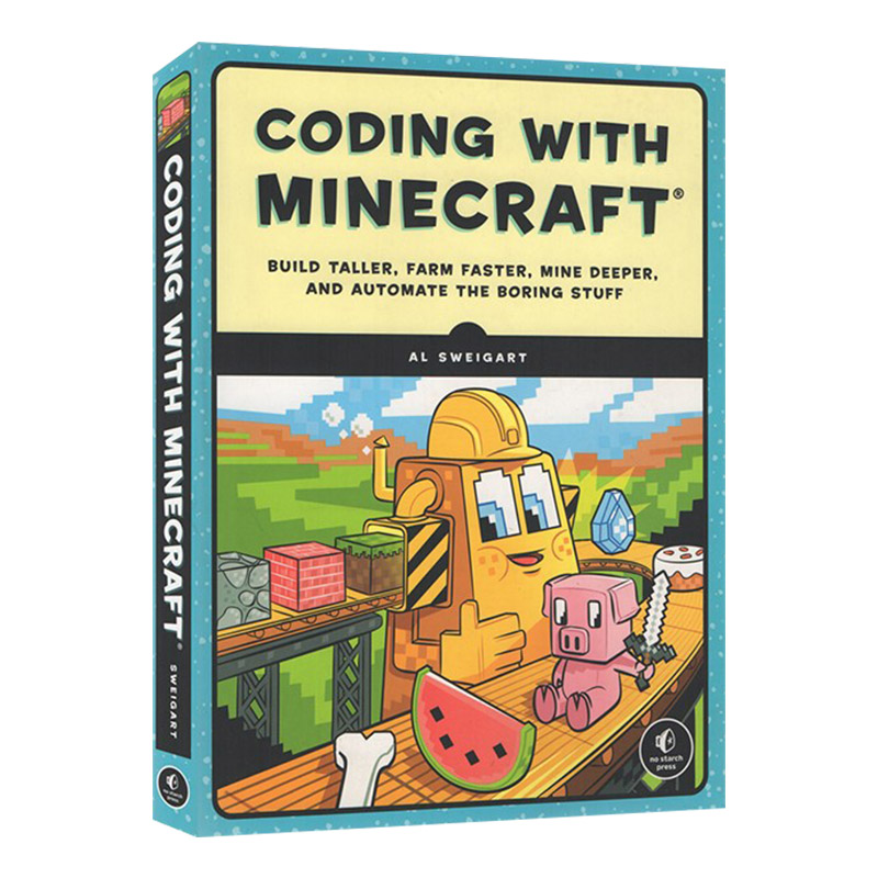 华研原版 我的世界 英文原版 Coding with Minecraft 学生STEM教学辅助书 计算机编码编程 Al Sweigart 英文版 进口英语书籍