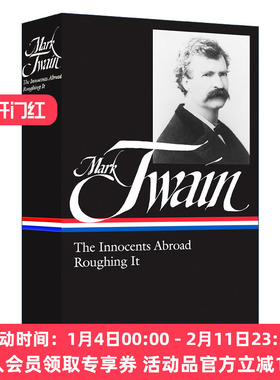 英文原版 Mark Twain The Innocents Abroad  Roughing It 马克 吐温 海外的无辜者 艰难度日 精装 英文版 进口英语原版书籍
