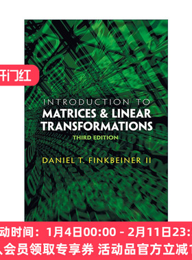 英文原版 Introduction to Matrices and Linear Transformations 矩阵和线性变换导论 第三版 数学 Daniel Finkbeiner 英文版