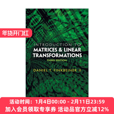 英文原版 Introduction to Matrices and Linear Transformations 矩阵和线性变换导论 第三版 数学 Daniel Finkbeiner 英文版