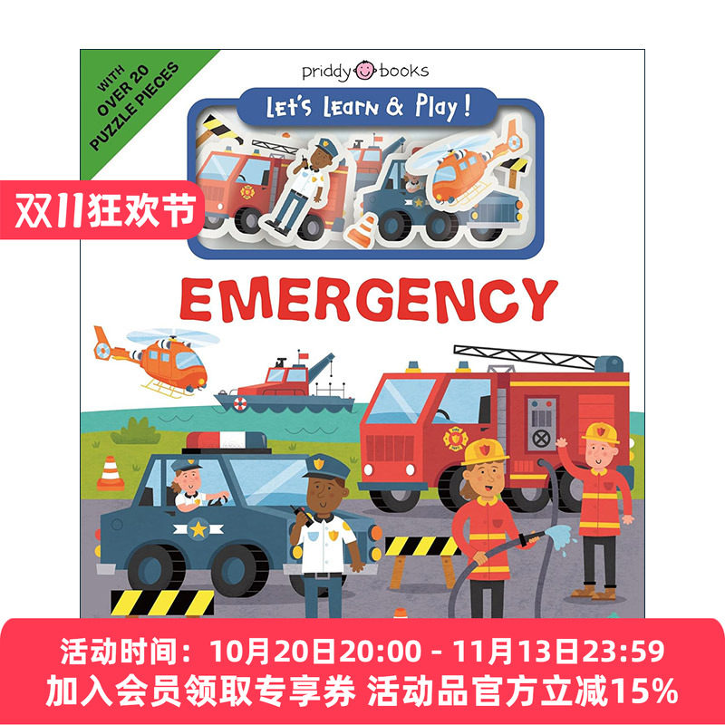英文原版 Let's Learn & Play! Emergency 边玩边学 紧急救援 儿童益智游戏场景互动纸板书 英文版 进口英语原版书籍