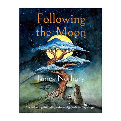 英文原版 Following the Moon 追寻月亮 小狗与老狼的故事 精装 大熊猫与小小龙系列作者新作 英文版 进口英语原版书籍