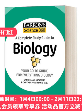 英文原版 Barron's Science 360 巴朗美国中学生物完全学习指南 含在线练习 英文版 进口英语原版书籍