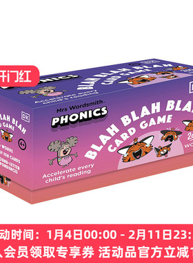 英文原版 Mrs Wordsmith Phonics Blah Blah Blah Card Game 沃德史密斯夫人 自然拼读卡片游戏 盒装 4-7岁 英文版 进口英语原版书
