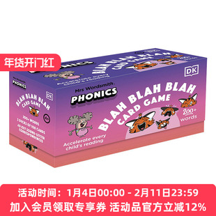 英文原版 Mrs Wordsmith Phonics Blah Blah Blah Card Game 沃德史密斯夫人 自然拼读卡片游戏 盒装 4-7岁 英文版 进口英语原版书