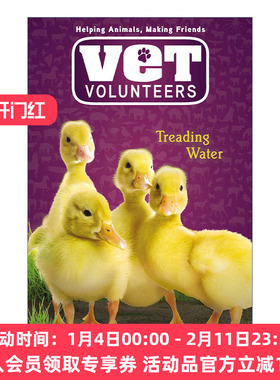 英文原版 Vet Volunteers 16: Treading Water 兽医志愿者系列16 踩水 儿童动物章节桥梁书 Laurie Halse Anderson 进口英语书籍
