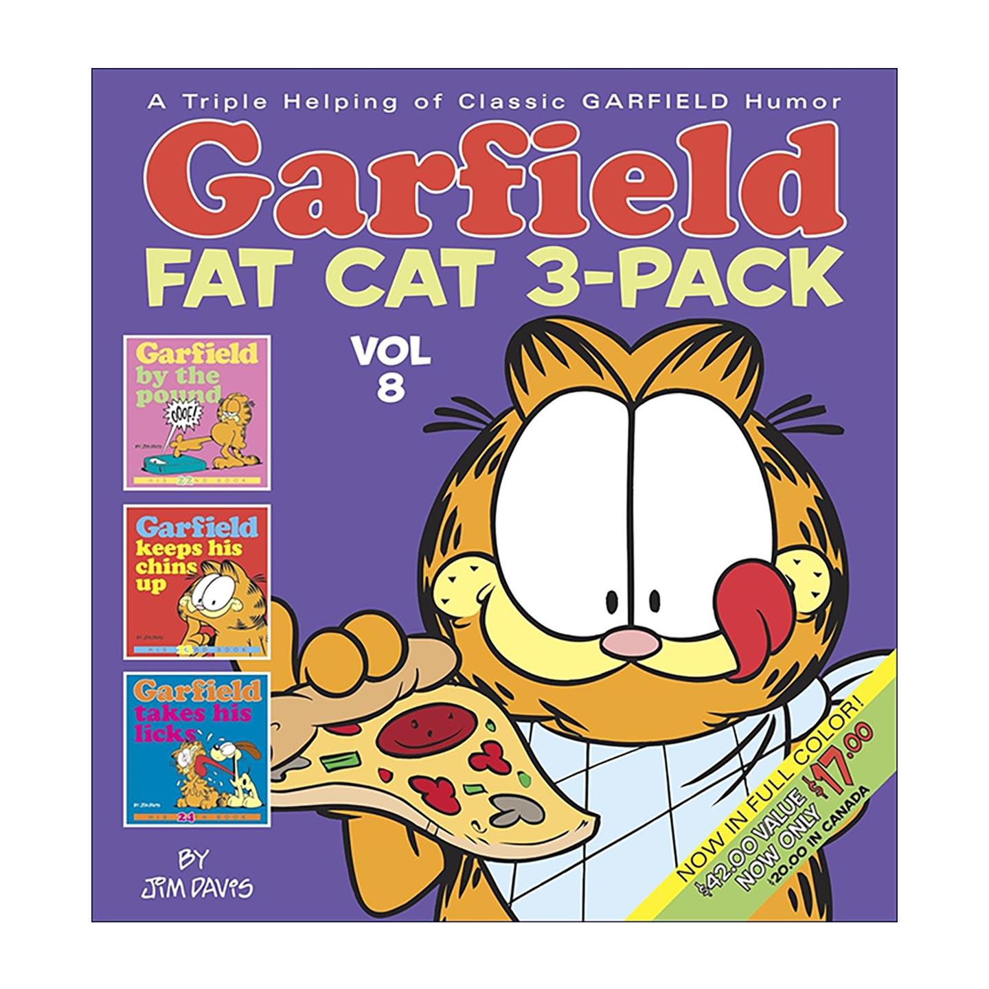 英文原版 Garfield Fat Cat 3-Pack #8 加菲猫漫画 3本套装8 英文版 进口英语原版书籍