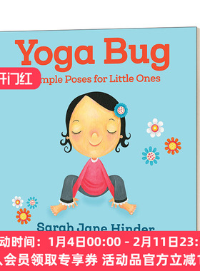 英文原版绘本 Yoga Bug Simple Poses for Little Ones 原版趣味运动主题纸板书 英文版 进口英语原版书籍
