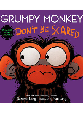 暴怒猴不要害怕  英文原版 Grumpy Monkey Don't Be Scared 儿童万圣节主题精装绘本 Max Lang 英文版 进口英语原版书籍